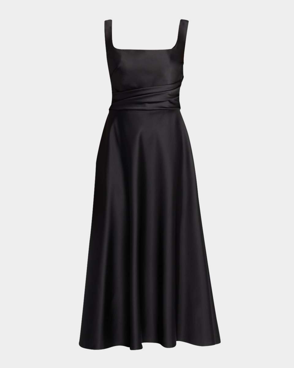 Sleeveless A-Line Midi Dress